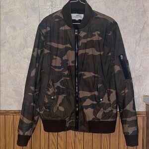Men’s coach Green & brown  Camouflage Bomber Jacket (s)